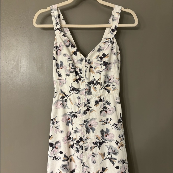 REBECCA TAYLOR NWT $475 SOFIA CORSET FLORAL WOMEN’S MIDI COCKTAIL DRESS - Picture 3 of 6